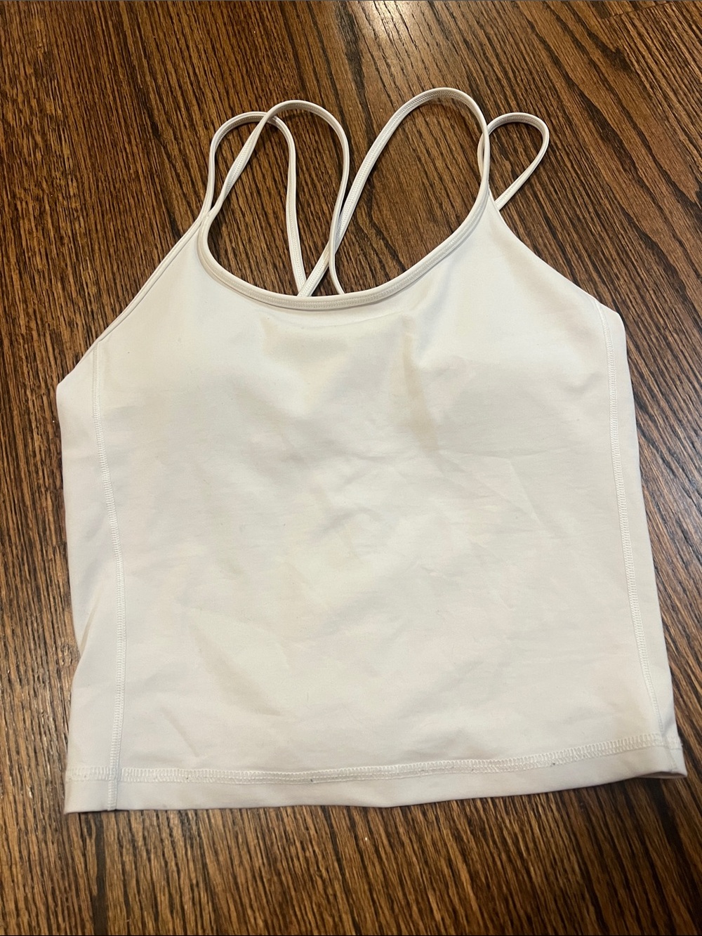 Lululemon White Strappy Women's Tank Top - Women's Tops Size 6